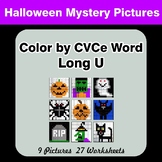 Color by CVCe Word | Long u - Halloween Mystery Pictures