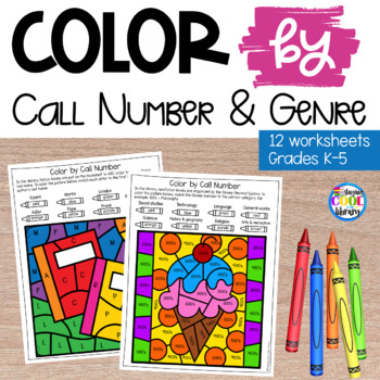 Preview of Color by Call Number or Genre Worksheets