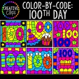 Color by Code: 100th Day of School Clipart {Creative Clips
