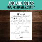 Color by Code | Addition Coloring Page | First Grade Anima