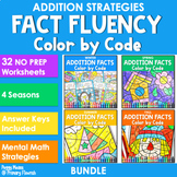 Addition Color by Code - Color by Number Seasons BUNDLE