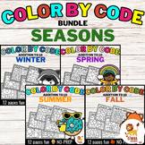 Color by Code - Addition to 10 (Seasons) | Bundle - NO PRE