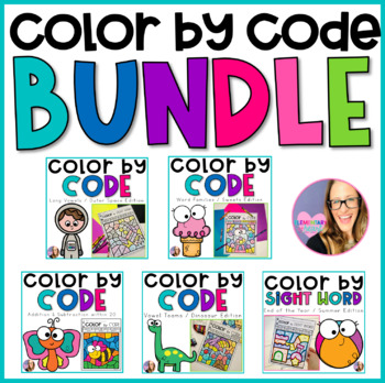 Color by Code BUNDLE by Elementary at HEART | Teachers Pay Teachers