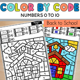 Color by Code Back to School Numbers 0-10