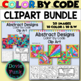 Color by Number or Code Clip Art Bundle Abstract Designs