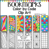 Color by Number or Code Clip Art Designs Bookmarks