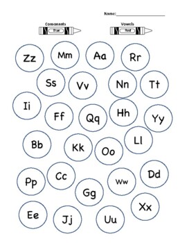 Color by Code: Consonants and Vowels by olga Villarreal | TPT