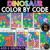 Color by Code DINOSAUR Color by Number Addition and Subtra