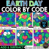 Color by Code Earth Day Math Activities | Addition and Sub