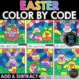 Color by Code Easter Math Activities Addition and Subtract