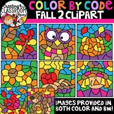 Color by Code Fall 2 Clipart {Color by Code Clipart}