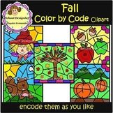 Color by Code - Fall / Autumn - Clip Art (School Designhcf)