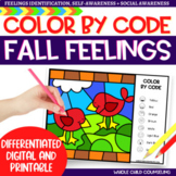 Color by Code Fall Naming Feelings Digital and Print Emoti