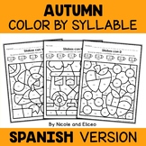 Fall Color by Spanish Syllable Activities