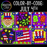 Color by Code: Fourth of July Clipart {Creative Clips Clipart}