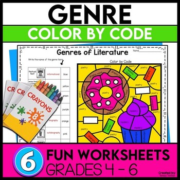 Genre Color by Code Printables
