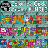 Color by Code Holiday Clipart: GROWING BUNDLE