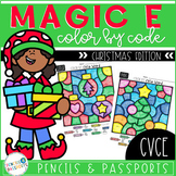 Color by Code Magic E CVCe Silent E Practice (Christmas Edition)