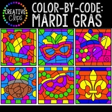 Color by Code: Mardi Gras Clipart {Creative Clips Clipart}