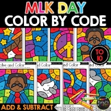 Color by Code Martin Luther King Math Activities Addition 