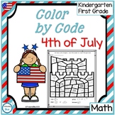Color by Code Math Activities for July 4th or Memorial Day