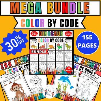 Preview of Color by Code Mega Bundle | Color by Number Mega Bundle | Numbers 0 to 20