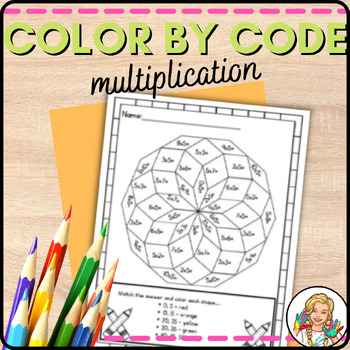 Download Color by Code Multiplication Practice by Mrs Lovelace | TpT