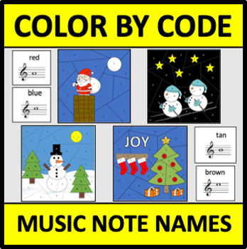 Preview of Color by Code: Music Note Names