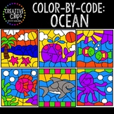 Color by Code: Ocean Clipart {Creative Clips Clipart}