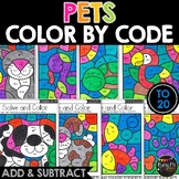 Color by Code PETS and Animals Color by Number Addition an