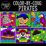 Color by Code: Pirate Clipart {Creative Clips Clipart}