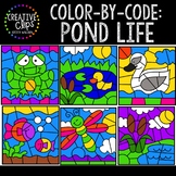 Color by Code: Pond Life Clipart {Creative Clips Clipart}