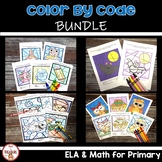 Color by Code Primary Activities for ELA and Math