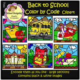 Color by Code - Back to School - Clip Art (School Designhcf)