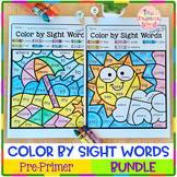 Color by Code -Sight Words Pre-Primer Bundle