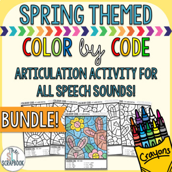 Preview of Color by Code- Speech Sound Bundle- all sounds- No Prep