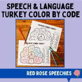 Color by Code Speech Therapy- Turkey Thanksgiving - Fall A