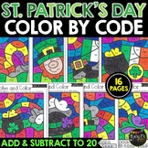 St. Patrick's Day Math Activities Color by Code Addition a
