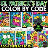 St. Patrick's Day Color by Code Math Activities | Addition