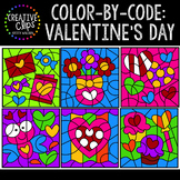 Color by Code: Valentine Clipart {Creative Clips Clipart}