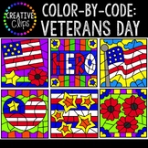 Color by Code: Veterans Day Clipart {Creative Clips Clipart}