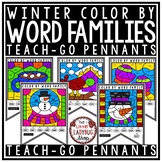 Color by Code Word Family Activities, Winter December Janu