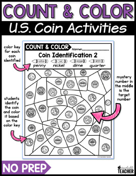 Download Color by Coin Activities by A Teachable Teacher | TpT