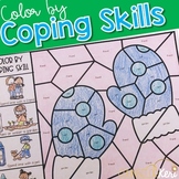 Color by Coping Skills Winter Activity for Elementary Scho