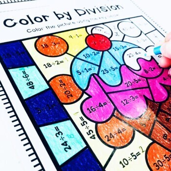 Color by Division Worksheets by Terrific Teaching Tactics | TpT