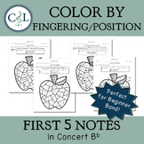 Color by Fingering/Position: First 5 Notes