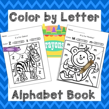 Preview of Color by Letter Alphabet Practice Alphabet Worksheets