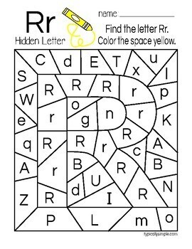 Color by Letter: Hidden Letters A-Z by Typically Simple | TPT