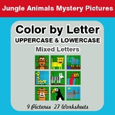 Color by Letter: Lowercase & Uppercase - Jungle Animals My