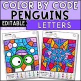 Color by Letter Penguin Theme Editable